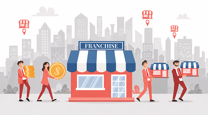 Online ordering for franchise and chain locations