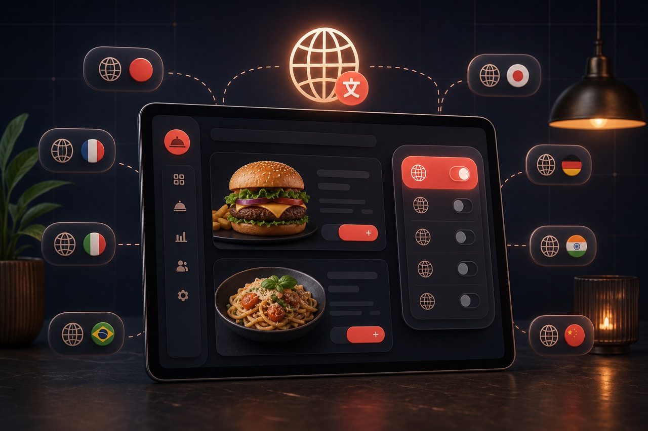 What is a multilingual online menu?