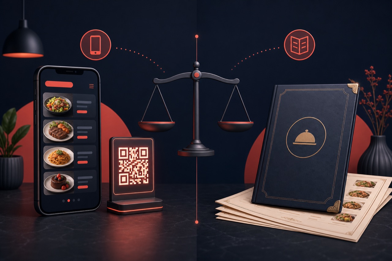 QR menu vs printed menu