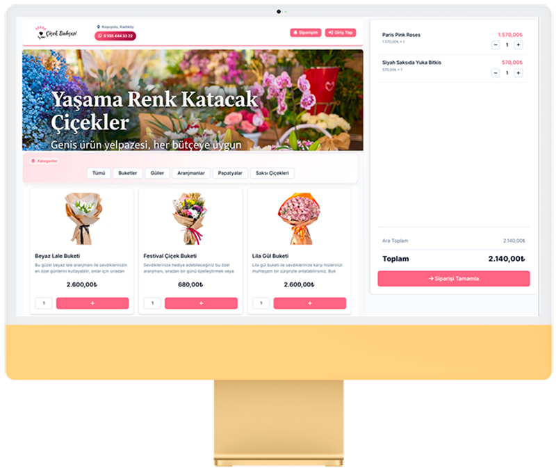 Florist ordering — desktop